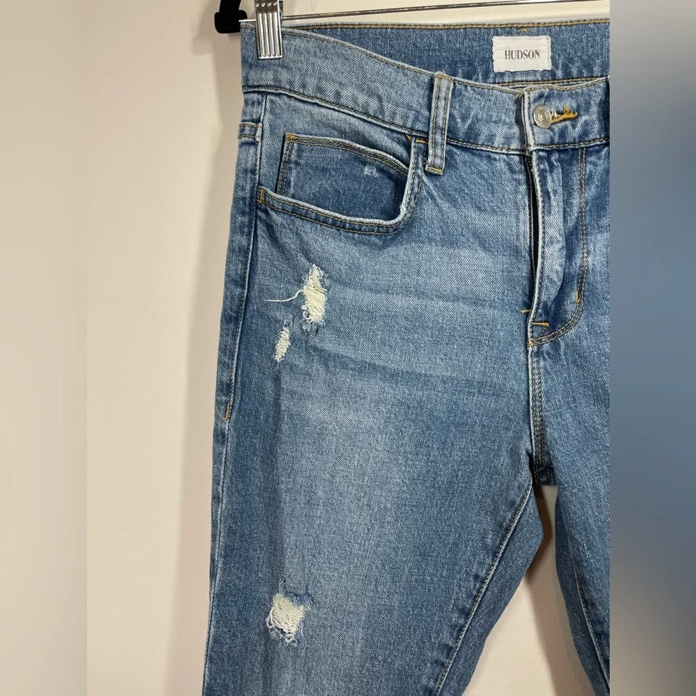 HUDSON Jeans Men’s Size 30 Ace Skinny-Fit Distressed Blue Medium‎ Wash